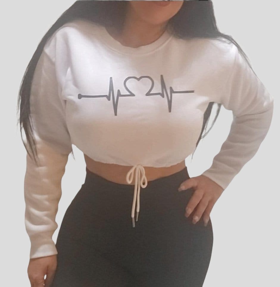 Cotton sports t-shirt, long sleeves, white with design - Frikitona Sport Wear