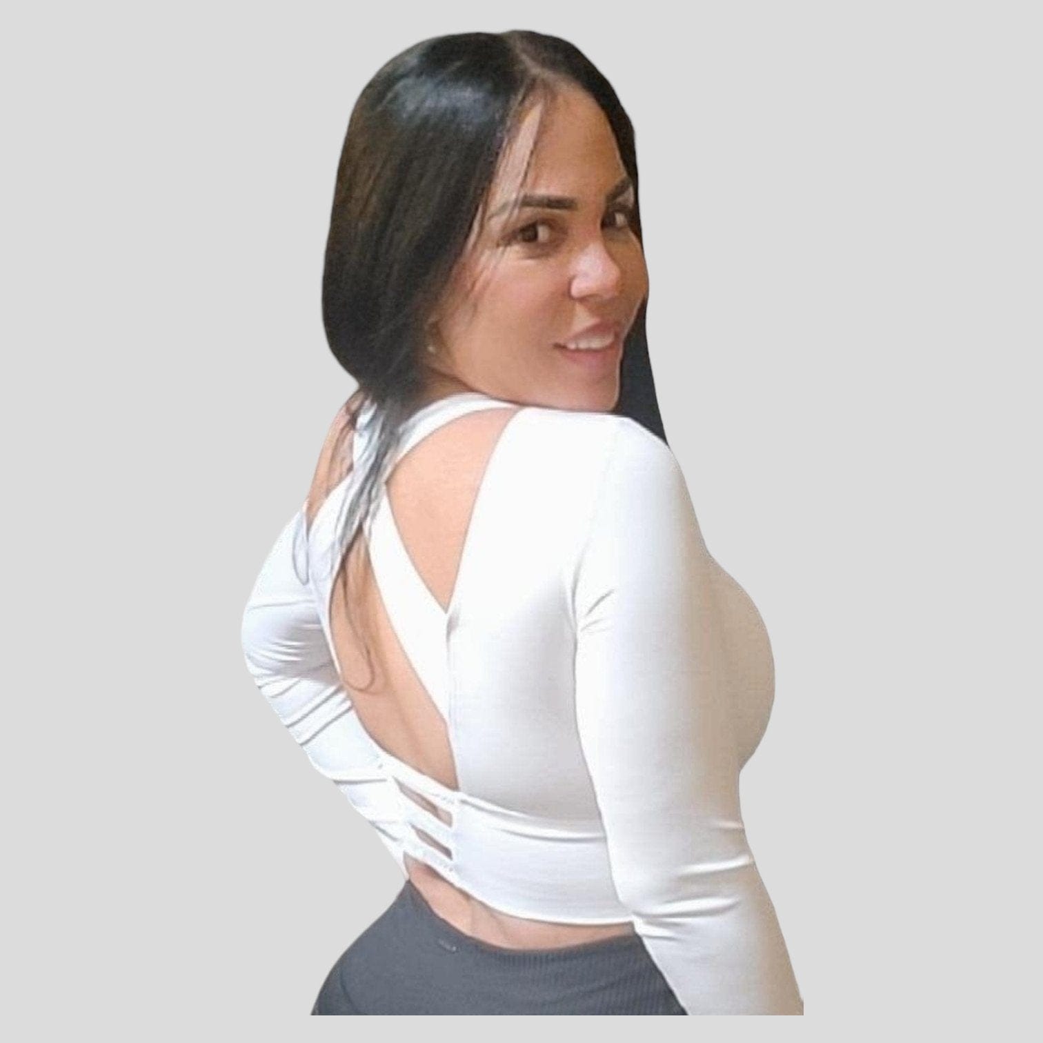 Gatubela long-sleeved sporty t-shirt with cross back - Frikitona Sport Wear