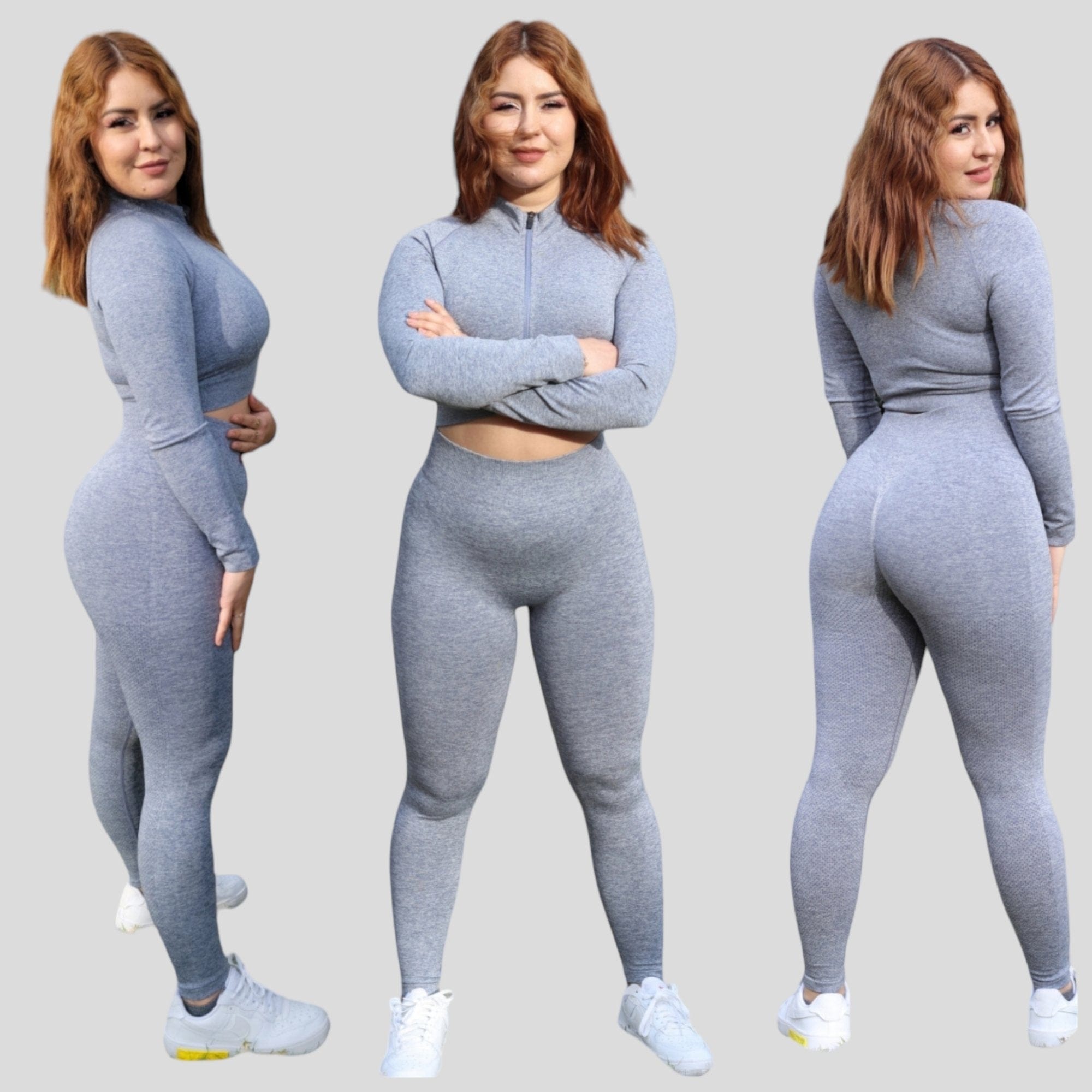 Traje de yoga femenino escultórico