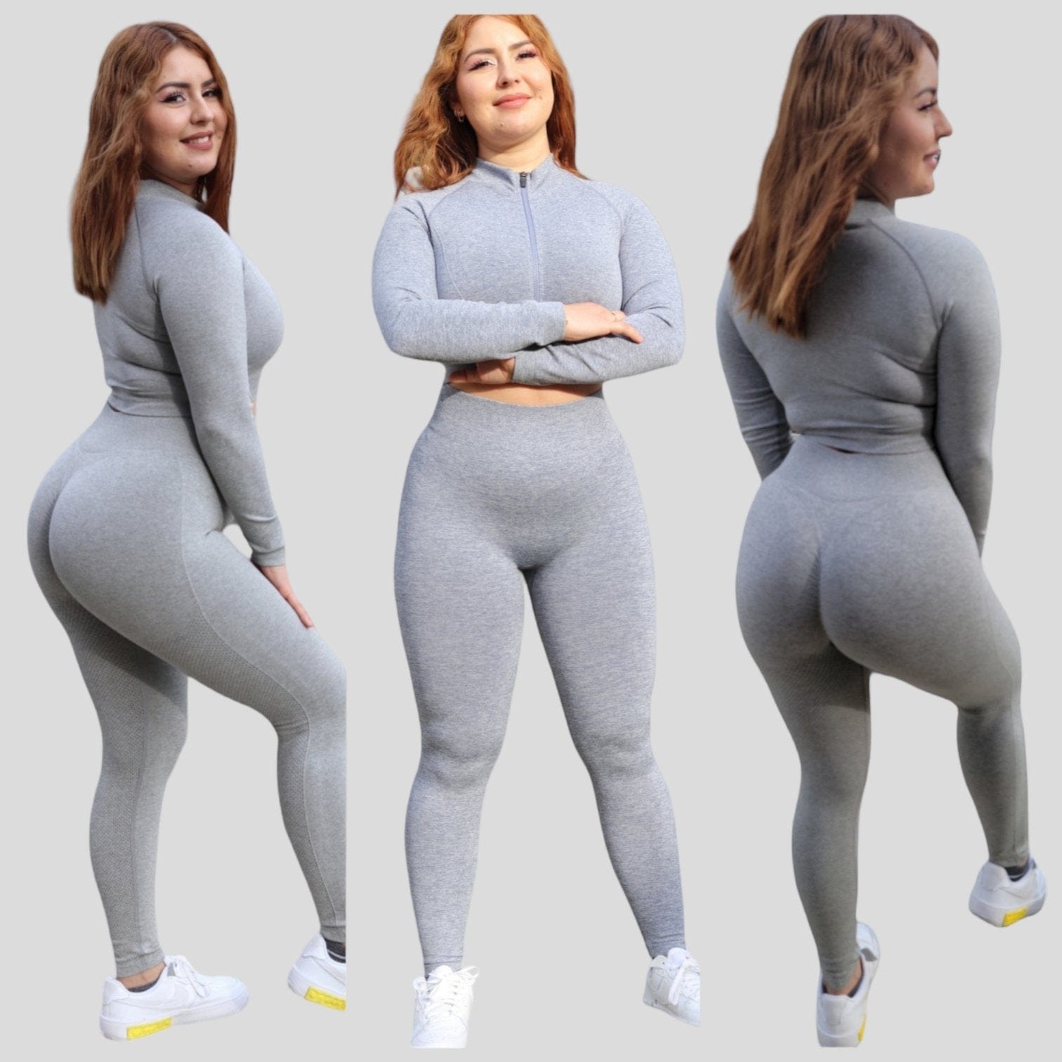 Traje de yoga femenino escultórico